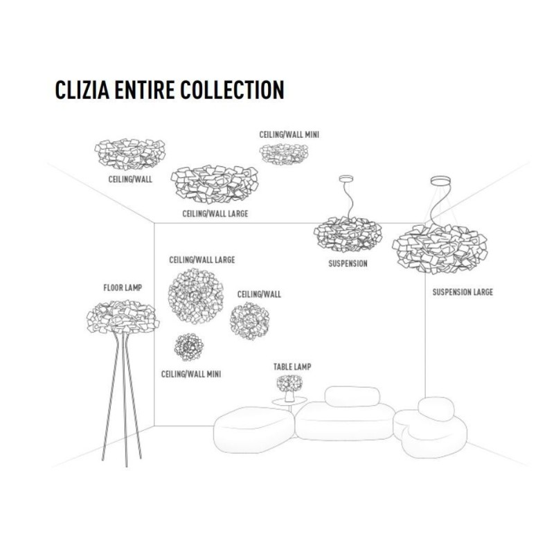 SLAMP Clizia Ceiling lamp / Wall Lamp medium