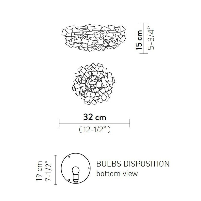 SLAMP Clizia Ceiling lamp / Wall Lamp mini