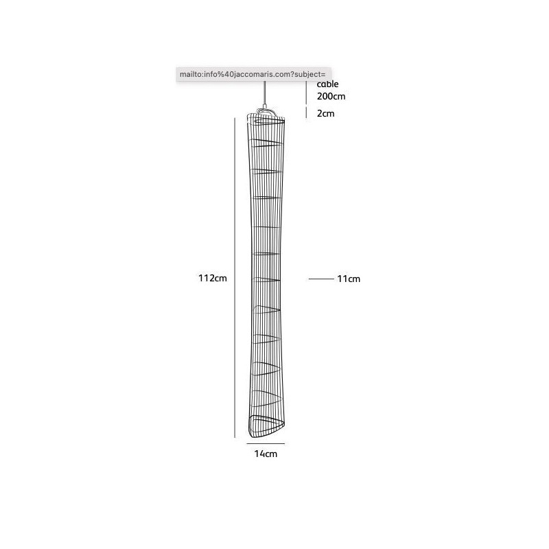 Jacco Maris needles & pins type 11, 112cm suspension lamp