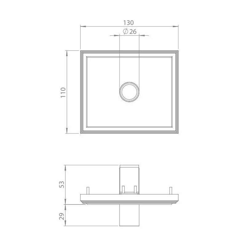 Brick In The Wall 200Cent Round Semi Trimless Excl. Driver Fix recessed spot