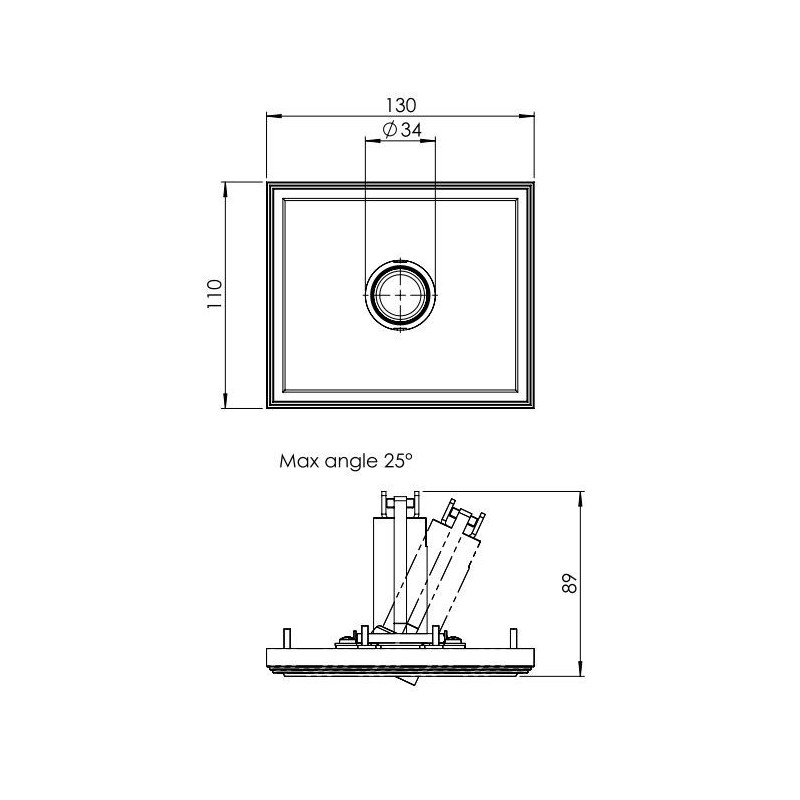 Brick In The Wall 200Cent Round Adj Trimless Excl. Driver recessed spot