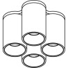 PSM Lighting Equal 2074Sq Ceiling Lamp