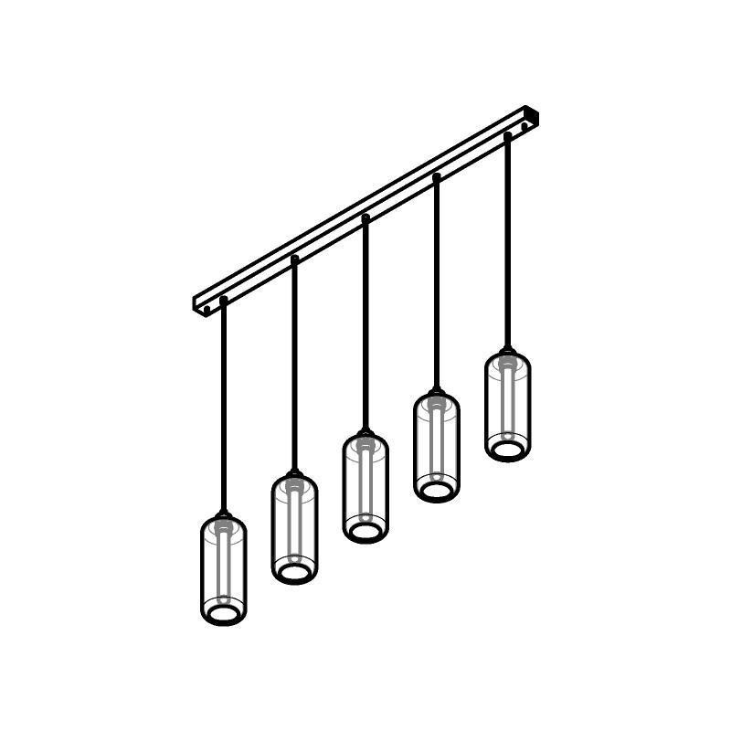 PSM Lighting Manon 5132.5P Suspension Lamp