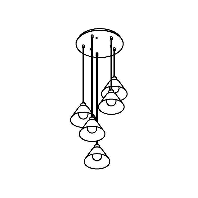 PSM Lighting Iconic 4609.J.E27.SH.BZ.53 PSM Lighting Iconic 4609.J.E27.SH.BZ.53.TXJ Suspension lamp