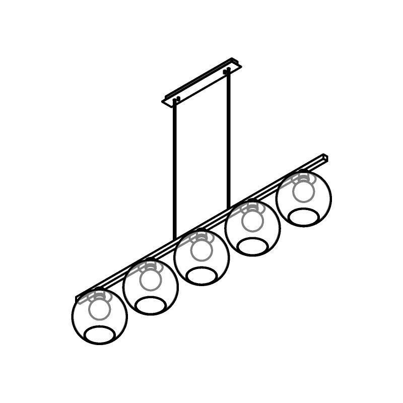 PSM Lighting Moby Sh 5156.5B.E27 Suspension Lamp