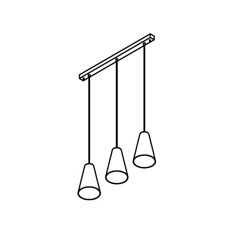 PSM Lighting Iconic 4613.G.E27.BZ.53 PSM Lighting Iconic 4613.G.E27.BZ.53.TXJ Suspension lamp