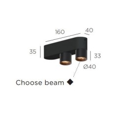 Trizo Audy 2 up Rounded with honeycomb ceiling lamp
