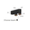 Trizo Audy 2 up Rounded with honeycomb ceiling lamp