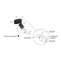 Trizo Audette-Varié 1 up Rounded ceiling lamp