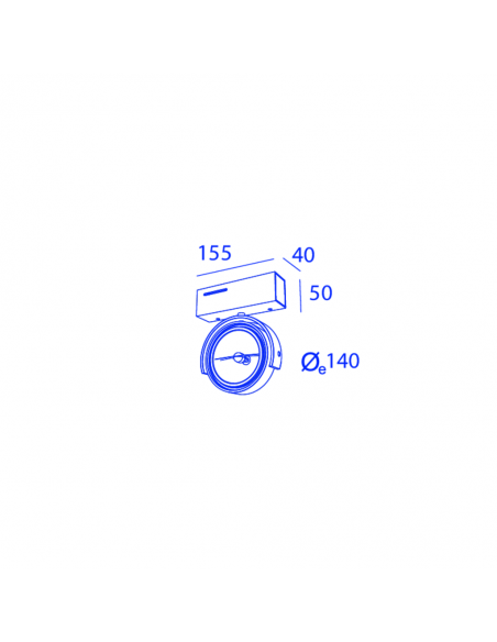 Orbit Easy Rider Single 1X Qr111 Optiled ceiling lamp