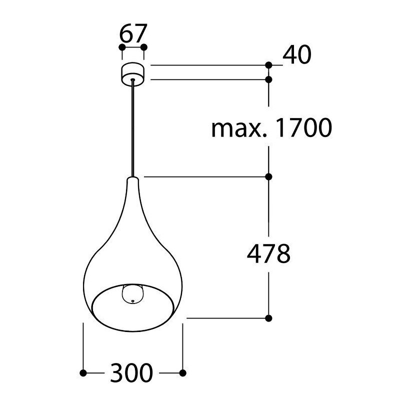 TAL DIMITRI E27 suspension lamp