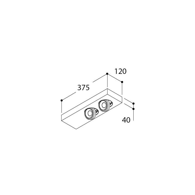 TAL DOMINO SFEROS 2x BEAUFORT CI MAINS DIMM ceiling lamp