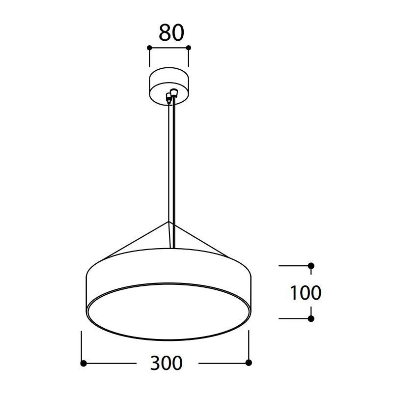 TAL FABIAN SUSP LED 300 MAINS DIMMABLE suspension lamp