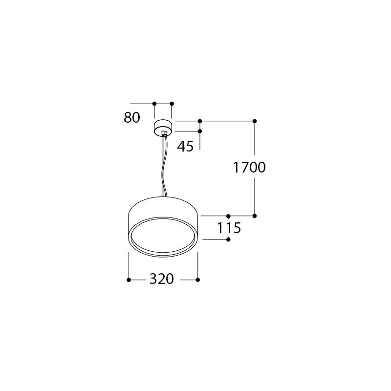 TAL FABIAN Suspended DIMMABLE suspension lamp