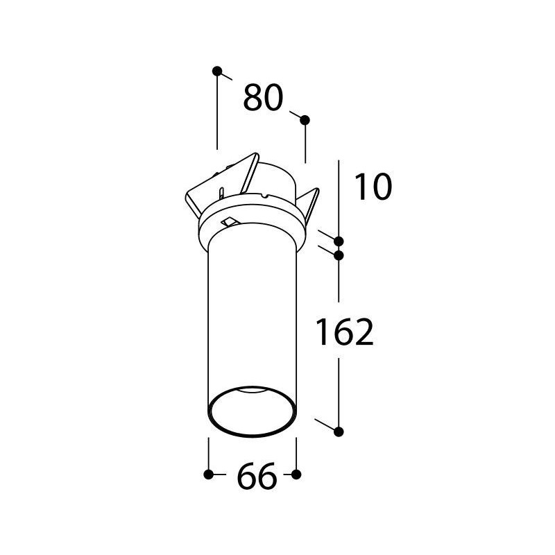 TAL FUNNEL ELBOW 150 RECESSED LEAF GU10 ceiling lamp
