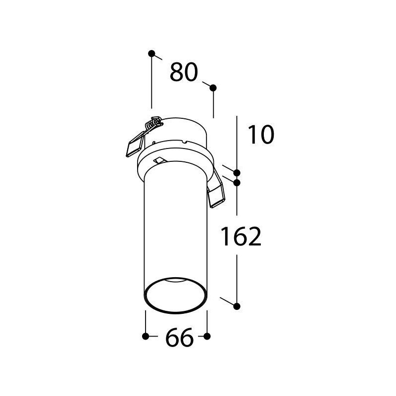 TAL FUNNEL ELBOW 150 RECESSED TORSION GU10 ceiling lamp