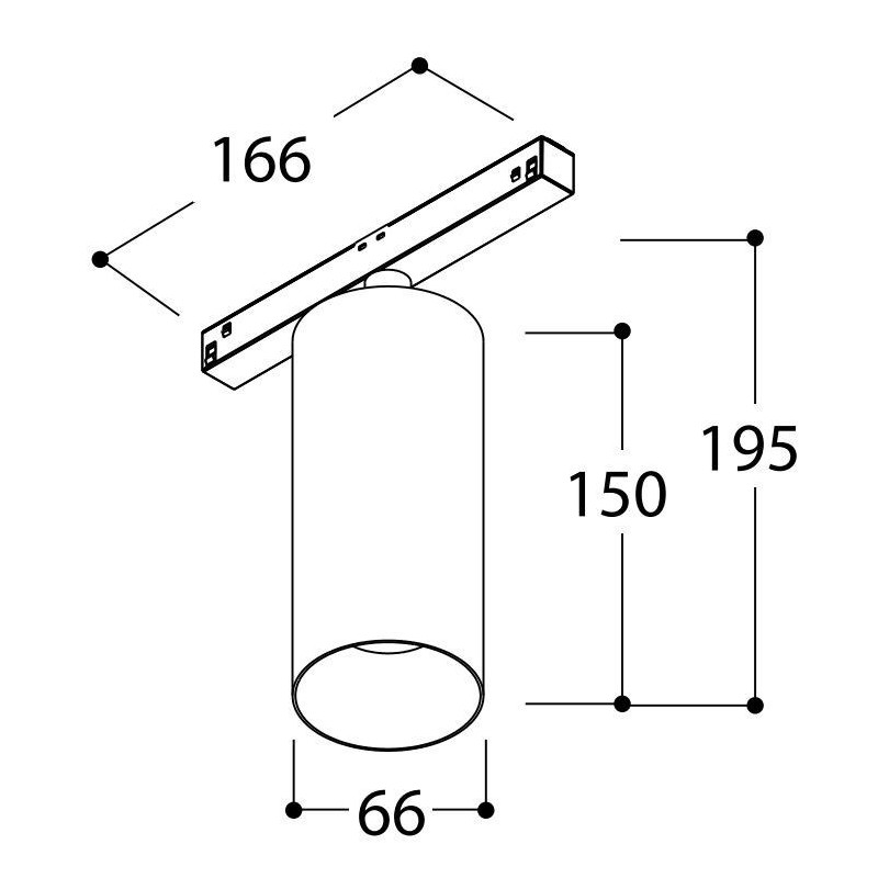 TAL FUNNEL ELBOW 150 TRACK 48V SINGLE track lighting