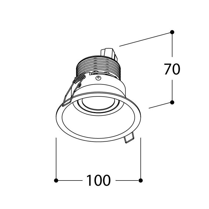 TAL FUNNEL FLEX HALOLED TORSION recessed spot