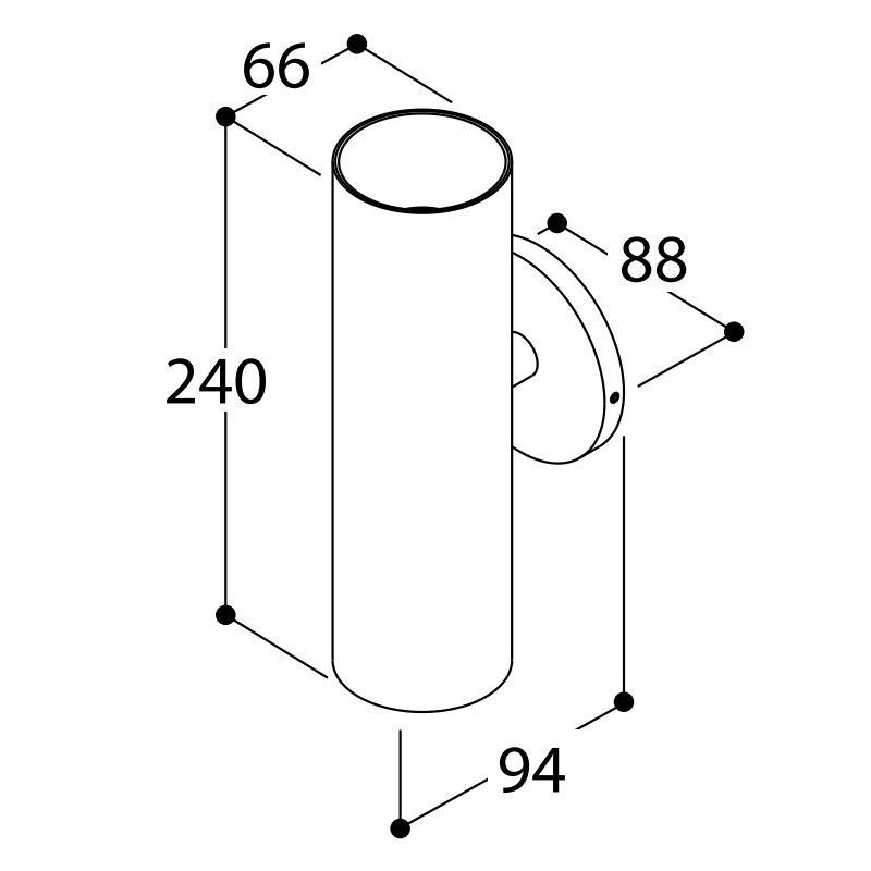 TAL FUNNEL WALL DOUBLE GU10 for wall box wall lamp