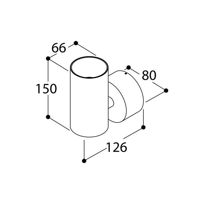 TAL FUNNEL WALL SINGLE CI MAINS DIMM wall lamp