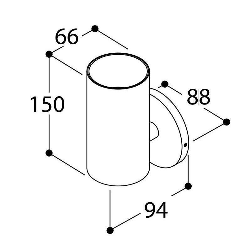 TAL FUNNEL WALL SINGLE GU10 for wall box wall lamp