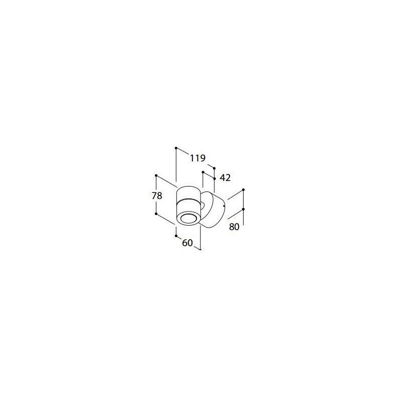 TAL HEKOWA SINGLE BEAM SPOT MAINS DIMM CI wall lamp