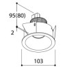TAL HELAX SML HALOLED OUT LEAF recessed spot