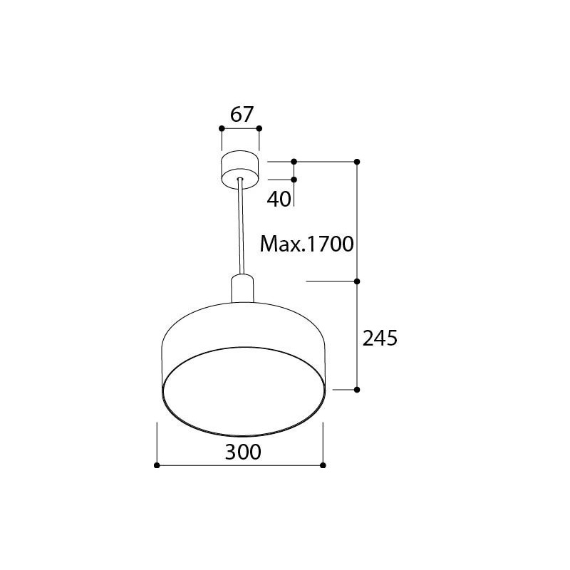 TAL HUBBLE 300 Suspended  suspension lamp