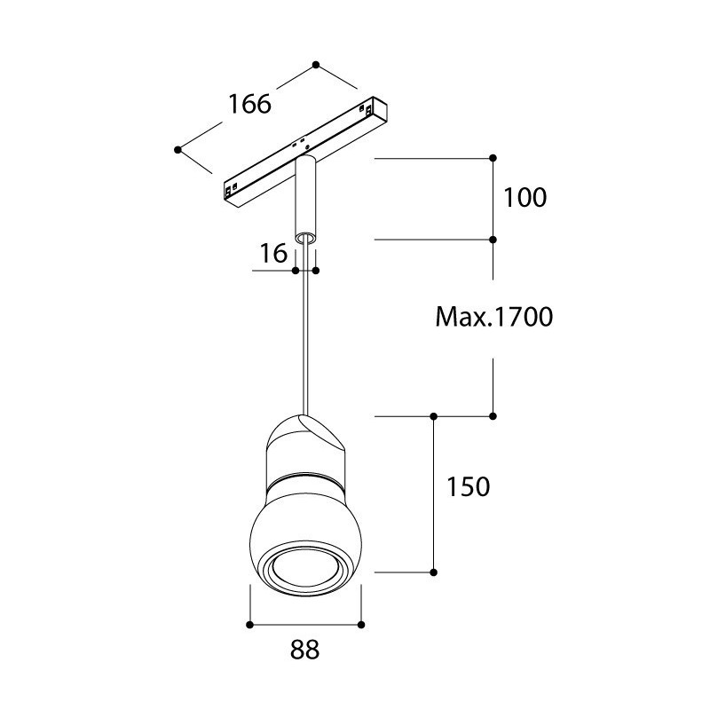 TAL KALEBAS LED 48V suspension lamp