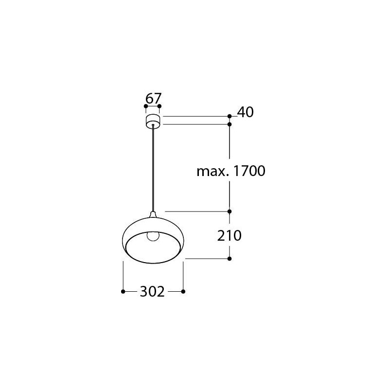 TAL KAZAN E27 suspension lamp