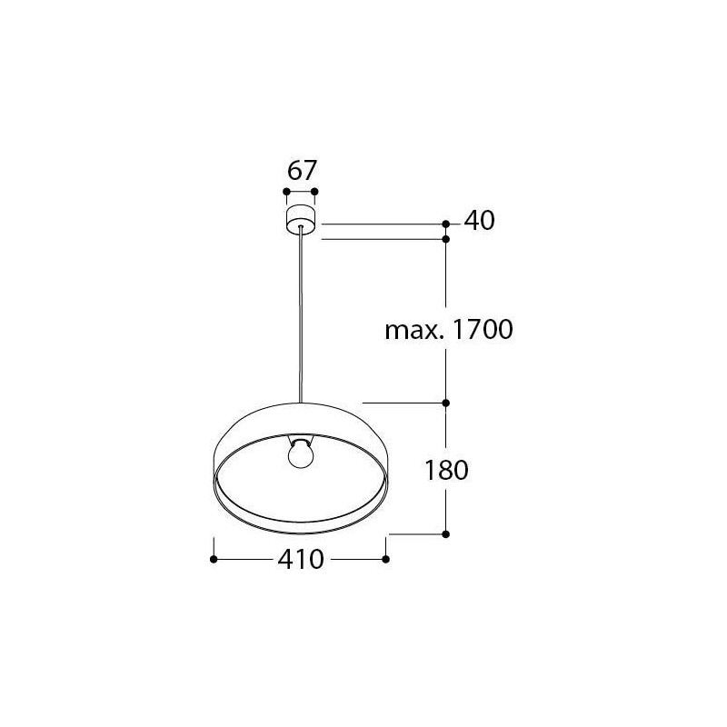 TAL LUZIEN dB E27 suspension lamp