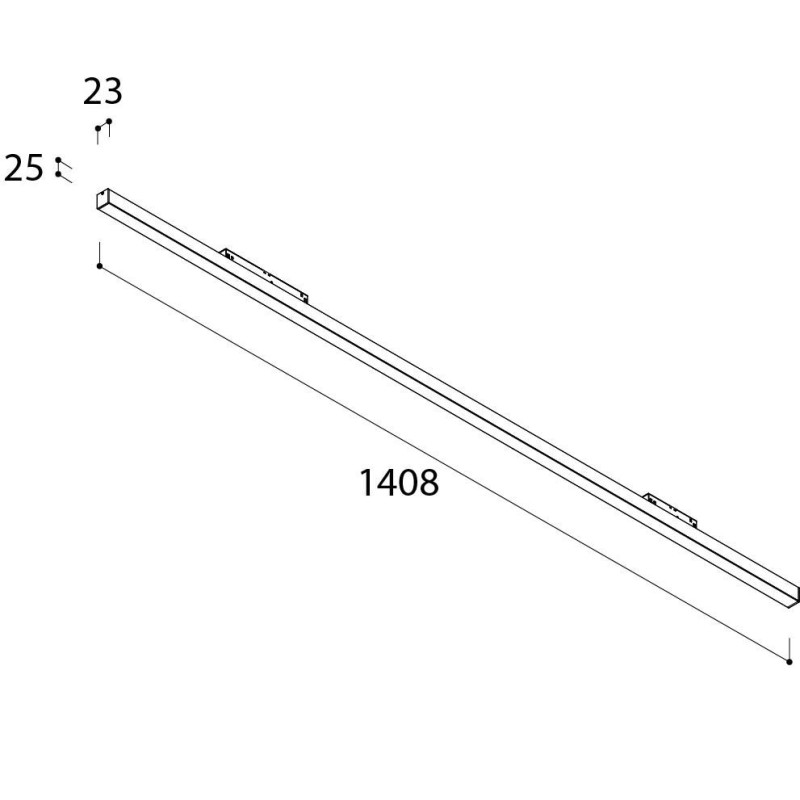 Tal Lighting MAGNETIC LED 48V L1408 OPAL Schienenleuchte