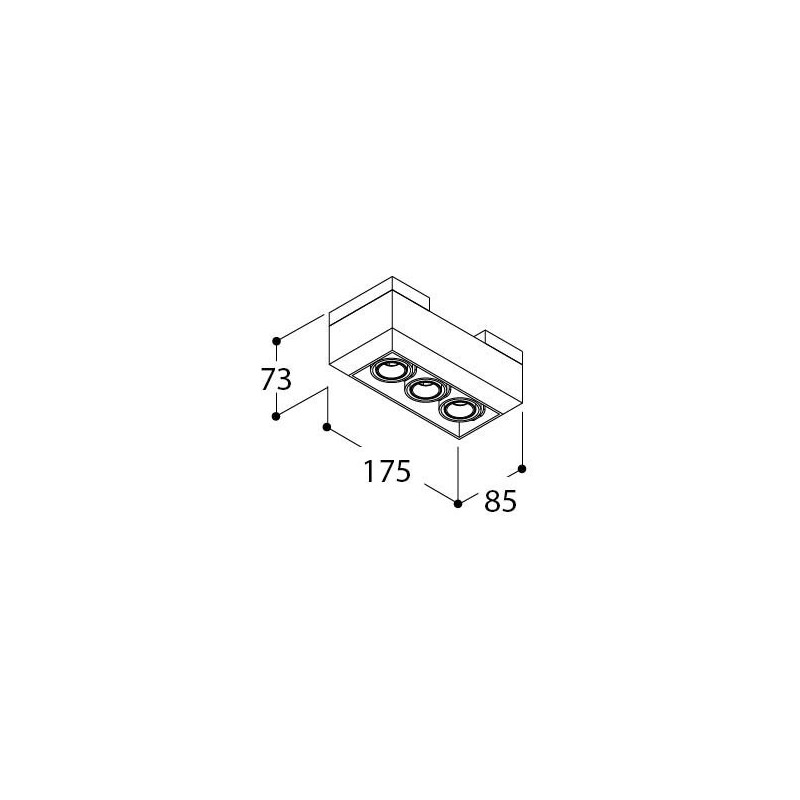 TAL MICRO INCAS 3 BOX + MODULE recessed spot