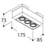 TAL MICRO INCAS 3 BOX + MODULE recessed spot