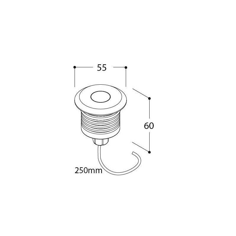 TAL MICRO OBO ROUND CLEAR GLASS LUX M recessed spot