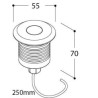 TAL MICRO OBO ROUND FOCUS CLEAR GLASS LUX M recessed spot