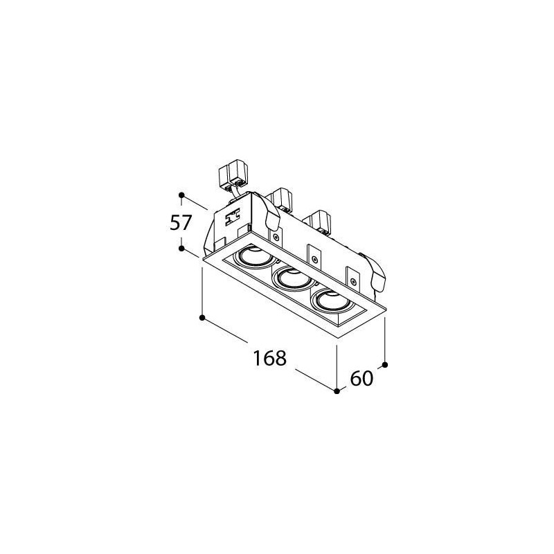 TAL MICRO TOMMY 3 LEAF recessed spot