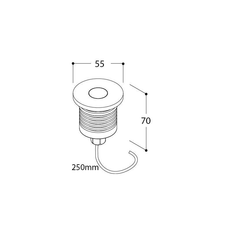TAL MICRO UBO ROUND FOCUS NXT CLEAR GLASS LUX M recessed spot