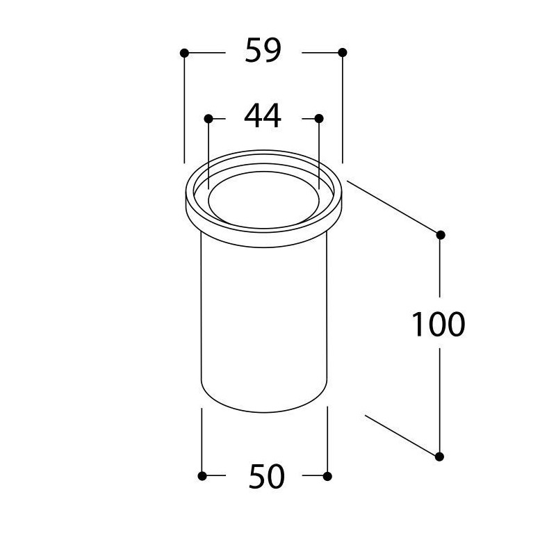 TAL MICRO UBO WC FLOORTUBE ACC BLACK 