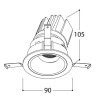 TAL MIX 13W ROUND FLEX recessed spot