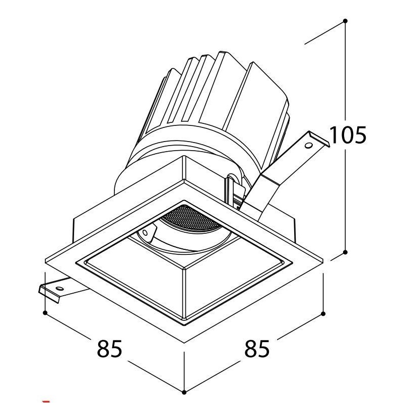 TAL MIX 13W SQUARE FLEX recessed spot