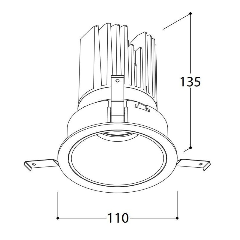 TAL MIX 26W ROUND recessed spot
