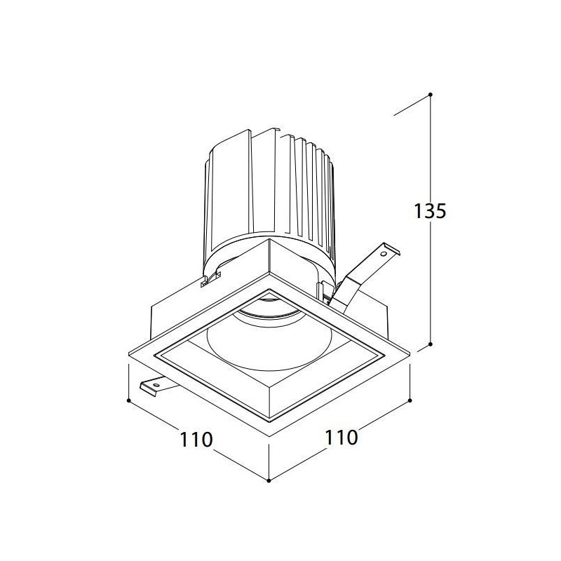 TAL MIX 26W SQUARE recessed spot