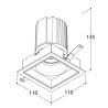 TAL MIX 26W SQUARE recessed spot
