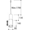 Tal Lighting NELSON SUSPENDED M10 MAINS DIMM Hängelampe