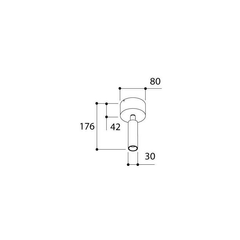 Tal Lighting NOBEL ELBOW BASE 1 CI MAINS DIMM Deckenlampe