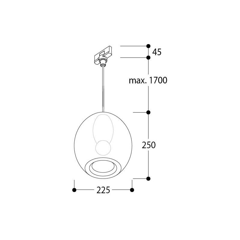 Tal Lighting OLIJF SUSPENSION TRACK E27 Schienenleuchte