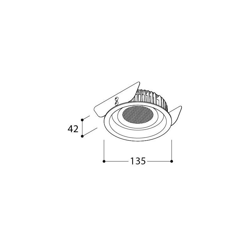 TAL ORBITAL IP65 LEAF - THROUGH FLOW LOOK - recessed spot