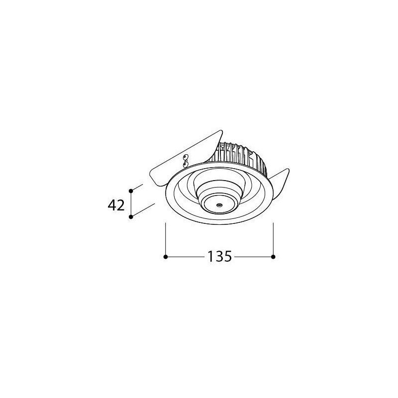 TAL ORBITAL LEAF SMOKE recessed spot