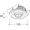 TAL ORBITAL LEAF SMOKE recessed spot